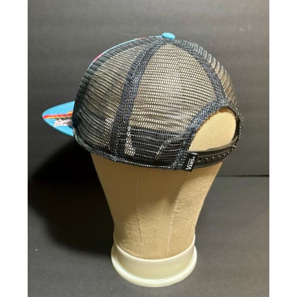 Vans Off The Wall VINTAGE Pariots Trucker SnapBack Hat Light /714 - Picture 3 of 5